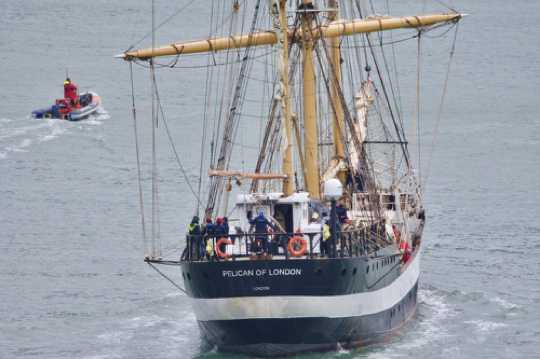 03 April 2021 - 10-56-28

----------------
Tall ship Pelican of London departs from Dartmouth
